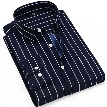 Fashion Mens Casual Long Sleeved Printed Shirt Slim Fit Male Social Business Dress Shirt Brand Men Clothing Soft Comfortable