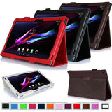 For 10.1" Sony Xperia Tablet Z Tablet PU Leather Case Stand Magnetic Folio Cover