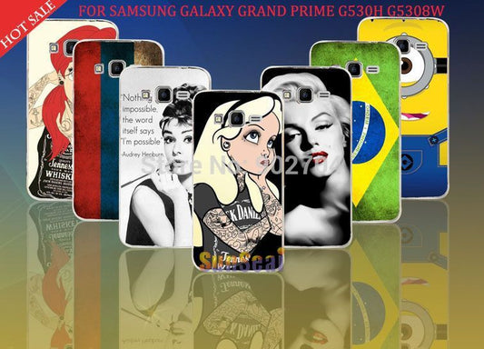 For Samsung Galaxy Grand Prime G530H G5308W Case Russia Brazil Despicable Me Marilyn Monroe Audrey Hepburn Hard Cell Phone Case