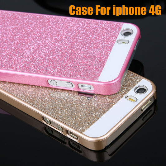Free New Fashion Simple mobile phone cases PC Material Case Cover shell For Iphone 4 4S 4G Hard case covers APC020301