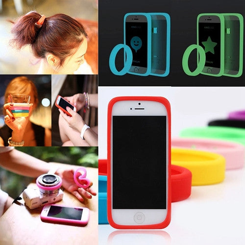Free Shipping Elastic Luminous Common Use Bumper Phone Case for iPhone/Samsung/HTC Wristband Hair Rope Bracelet(WHD1099) - Shopy Max