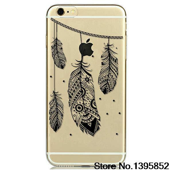 New Arrival Fashion Pattern Ultra Slim Transparent TPU Soft Case Cover Skin For iPhone 6 4.7