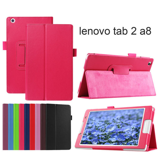Free shipping cover case for lenovo tab2 A8 PU leather stand protective skin,tablet cover case for lenovo tab 2 A8-50 +film+pen - Shopy Max