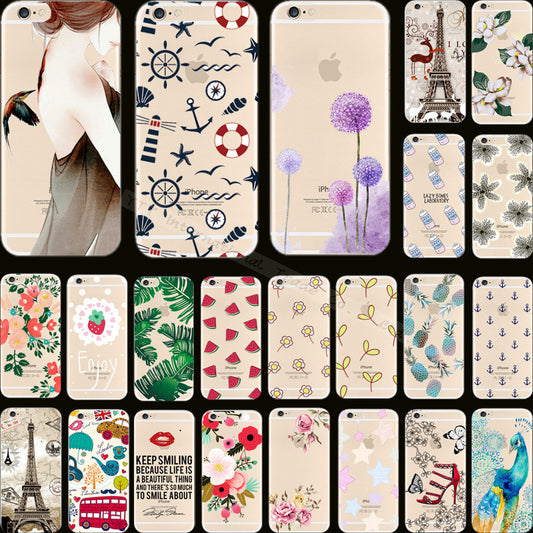 Fringe Bow Color Bubble Smile Red Painting Soft Silicon Phone Cases For Apple iPhone 6 4.7" Case For iPhone6 Cover Shell DLZ MXX - Shopy Max