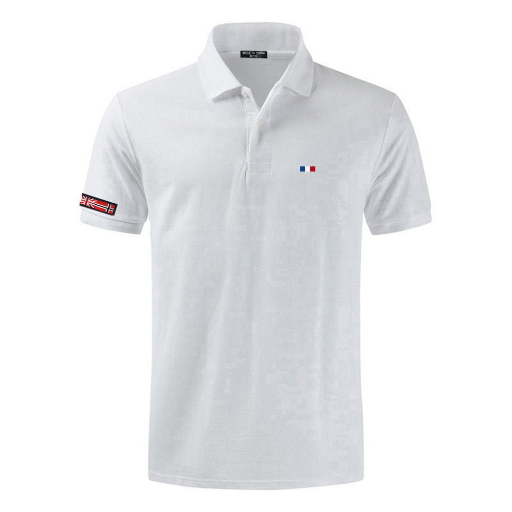 NEGIZBER New Man Polo Shirt Mens Casual Deer Embroidery Cotton Polo shirt Men Short Sleeve High Quantity polo men