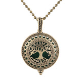 New Aroma Kaleidoscope Retro Necklace Antique Locket Pendant Magnetic Perfume Essential Oil Diffuser Locket Aromatherapy Jewelry