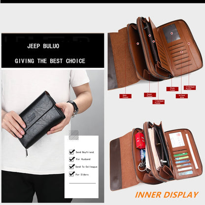 ags Large Capacity Men Wallets Unisex PU Leather Long Purse Male