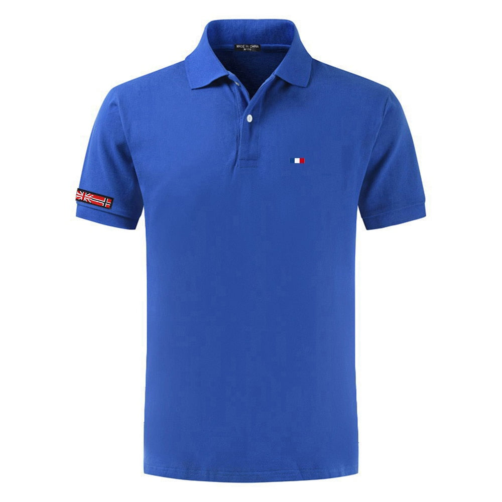 NEGIZBER New Man Polo Shirt Mens Casual Deer Embroidery Cotton Polo shirt Men Short Sleeve High Quantity polo men