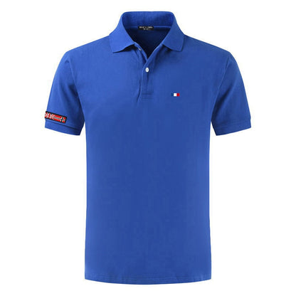 NEGIZBER New Man Polo Shirt Mens Casual Deer Embroidery Cotton Polo shirt Men Short Sleeve High Quantity polo men