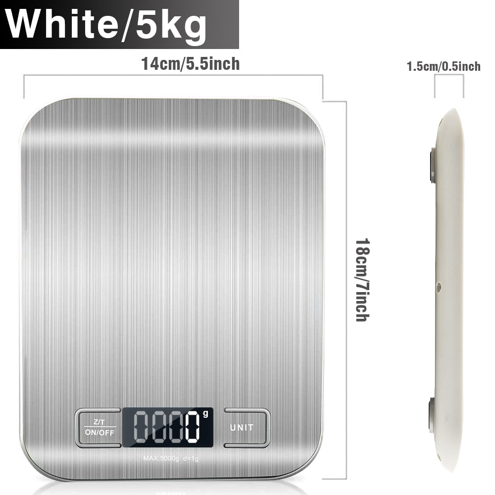 Digital Kitchen Scale, LCD Display 1g/0.1oz Precise Stainless Steel Food Scale - Shopy Max