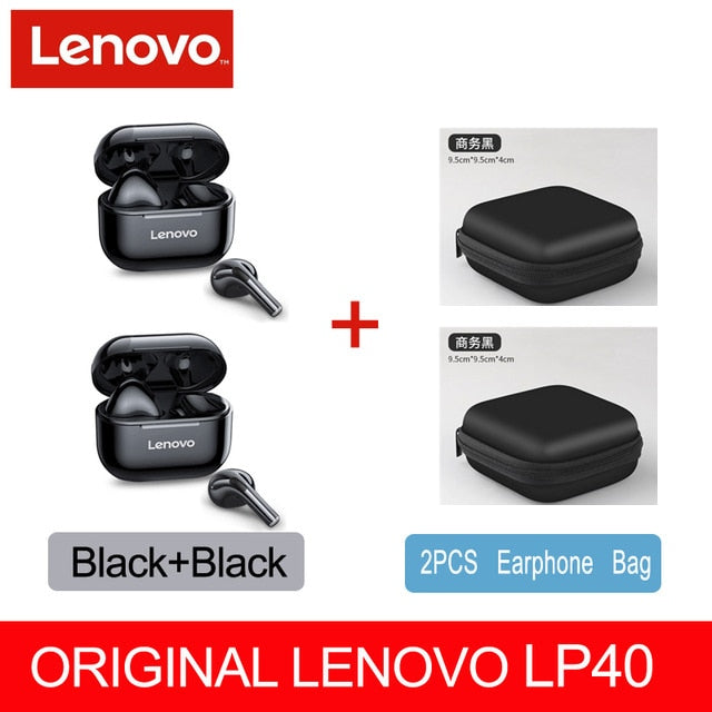 NEW Original Lenovo LP40/LP40pro TWS Wireless Earphone Bluetooth5.1 Dual Stereo Noise Reduction Bass Touch Control Earbuds