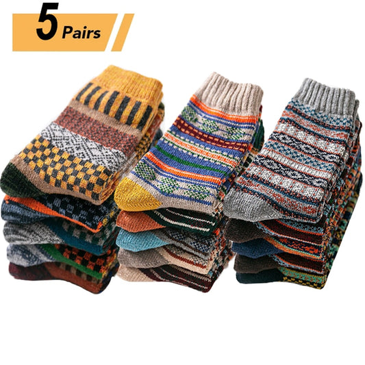 Autumn Winter New Men Thicken Warm Harajuku Retro Fashion Casual Wool High Quality