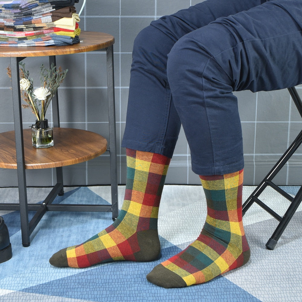 New Men's Socks Casual Business Dress High Quality Happy