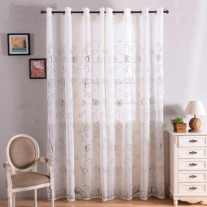 Butterfly  Sheer Curtains for Living Room The Bedroom Kitchen