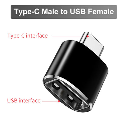 USB To Type C OTG Adapter USB-C Male To Micro USB Type-c Female Converter For Iphone Samsung