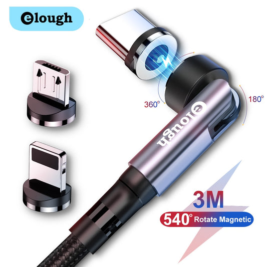Cable Fast Charging Magnet Charger Micro USB C Cable For iPhone Xiaomi Type C Phone Charger Wire Cord
