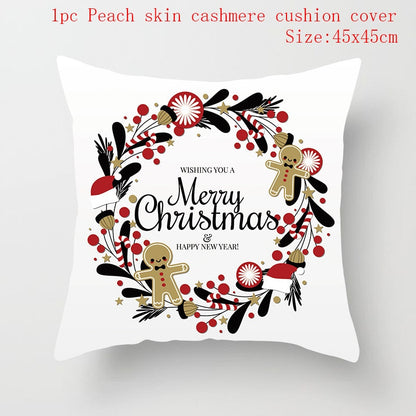 Christmas Cushion Cover 45*45 Red Merry Christmas Printed