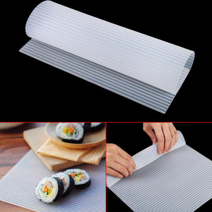 Sushi Maker Washable Reusable Sushi Roll Mold Mat Japanese Food Sushi Rolling Roller Silicone Rice