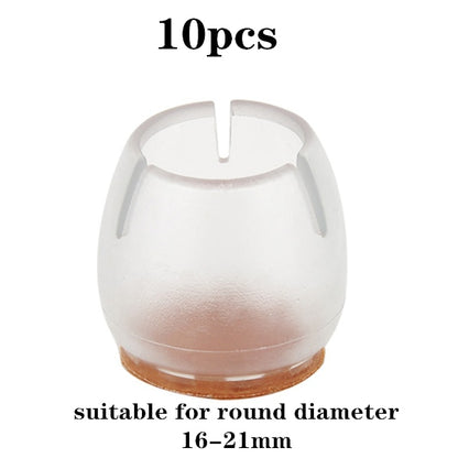 New 16pcs Transparent Silicone Chair Leg  Furniture Legs Caps Feet Pads Furniture Table Covers Floor Protector Glides Feet Caps