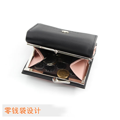 Fashion  women wallets multi-function High quality small wallets rivet love short design