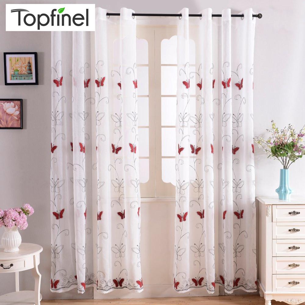 Butterfly  Sheer Curtains for Living Room The Bedroom Kitchen