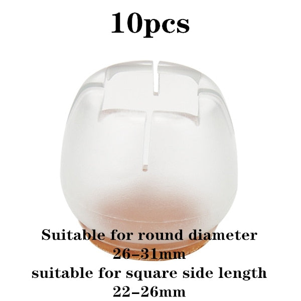 New 16pcs Transparent Silicone Chair Leg  Furniture Legs Caps Feet Pads Furniture Table Covers Floor Protector Glides Feet Caps