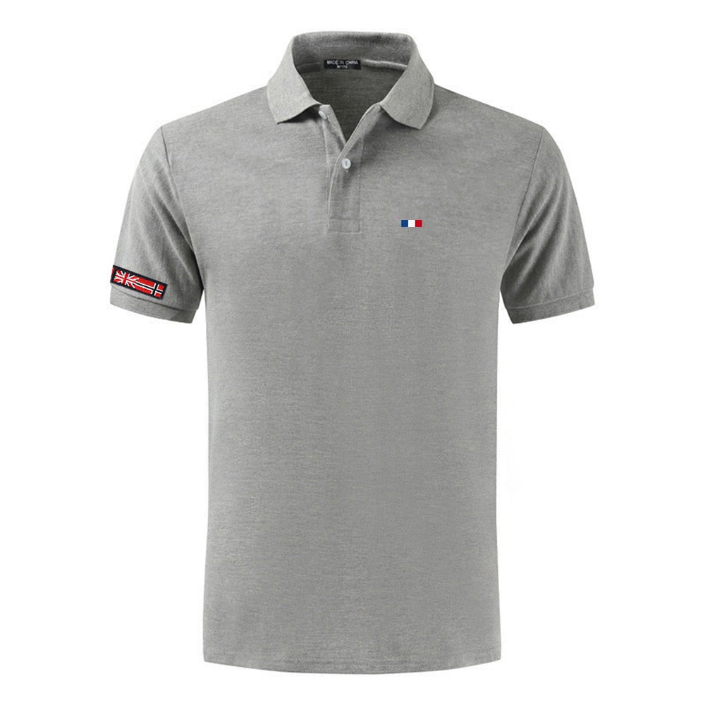 NEGIZBER New Man Polo Shirt Mens Casual Deer Embroidery Cotton Polo shirt Men Short Sleeve High Quantity polo men