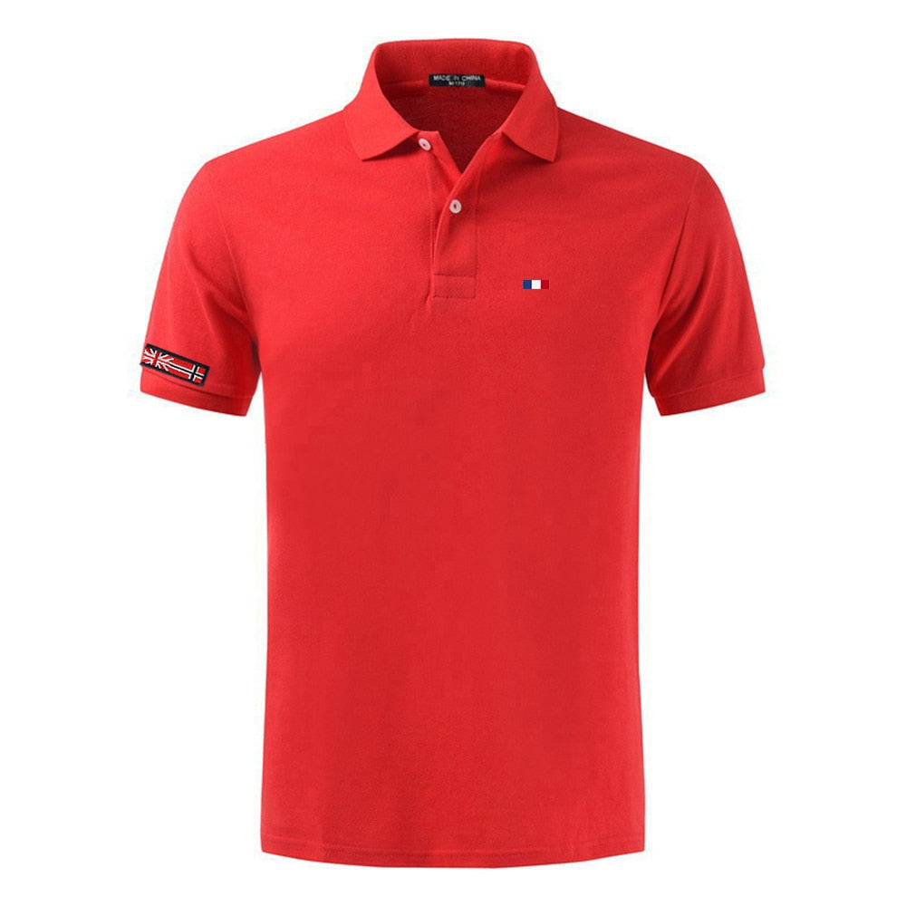NEGIZBER New Man Polo Shirt Mens Casual Deer Embroidery Cotton Polo shirt Men Short Sleeve High Quantity polo men