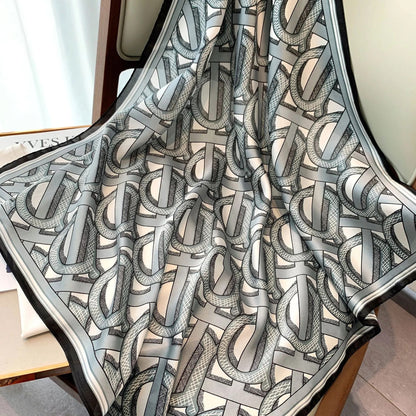 70*70cm Spring Autumn Lady Beach Silk Scarf New Style Headscarf Women Fashion Square shawl wrap Luxury foulard bandanna muffler