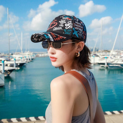 Baseball Cap Women Men 2022 Summer Letter Print Snapback Bone Gorras Para Hombre Casquette Femme Hip Hop Women's Hats Black Caps