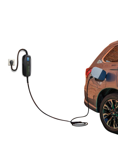 Morec EVSE Electric Car Vehicle Type 2 Portable EV Charger Charging Box Cable 3.6KW Switchable 10/16A Schuko Plug with 6M Cable