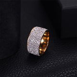 Wholesale 8 row Crystal Rings for Women Austria Crystal Ring Stainless Steel