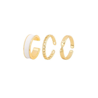 2020 New Gothic Style Three Piece Opening Rings For Woman Fashion