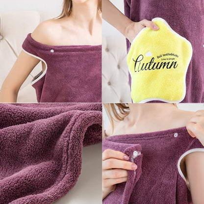 Wearable Bath Towel Superfine Fiber Towels Soft and Absorbent Chic Towel for Autumn