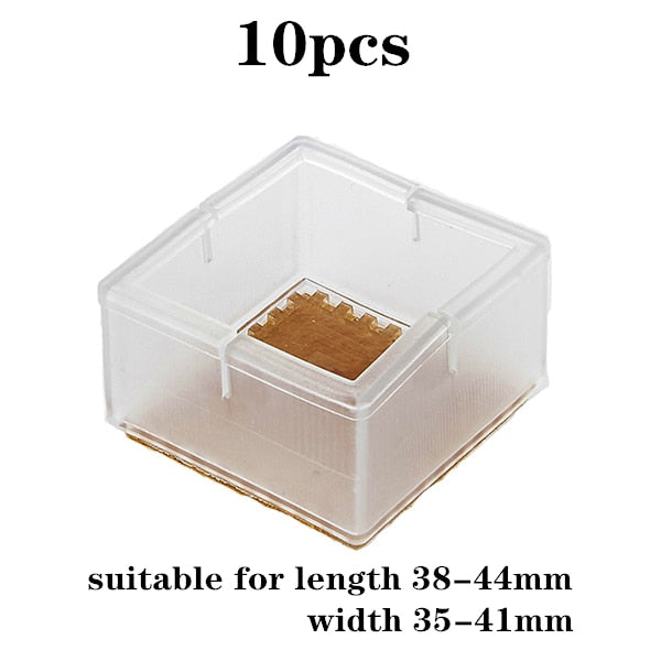 New 16pcs Transparent Silicone Chair Leg  Furniture Legs Caps Feet Pads Furniture Table Covers Floor Protector Glides Feet Caps