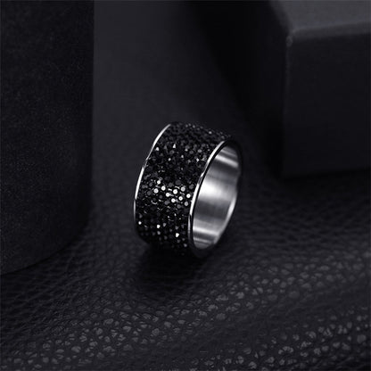 Wholesale 8 row Crystal Rings for Women Austria Crystal Ring Stainless Steel
