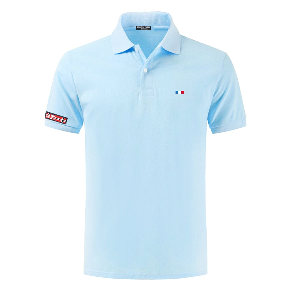 NEGIZBER New Man Polo Shirt Mens Casual Deer Embroidery Cotton Polo shirt Men Short Sleeve High Quantity polo men