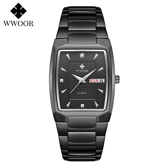 Men's Wristwatch 2022 WWOOR Brand Luxury Quartz Watch Waterproof Business Male Date Clock Casual Fashion Black Relogio Masculino