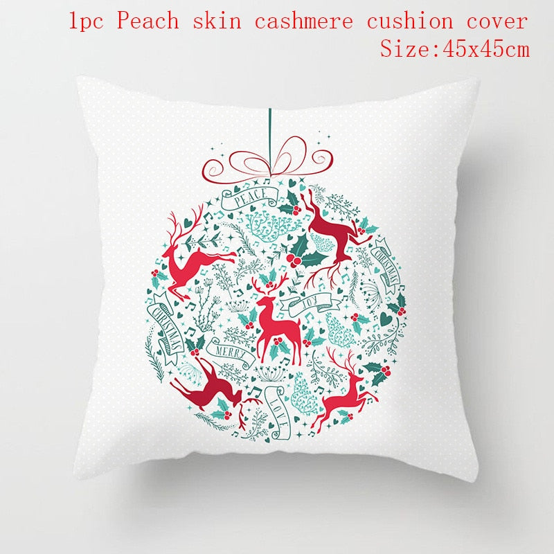 Christmas Cushion Cover 45*45 Red Merry Christmas Printed