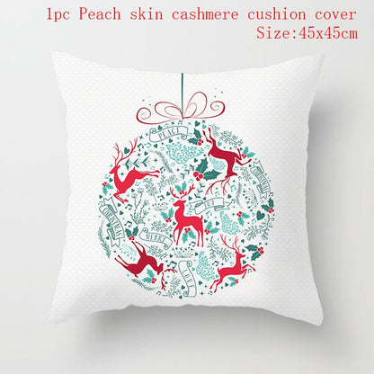 Christmas Cushion Cover 45*45 Red Merry Christmas Printed