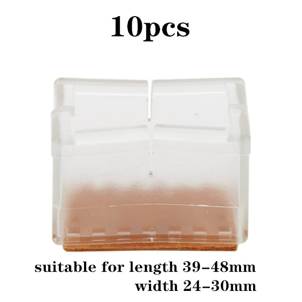 New 16pcs Transparent Silicone Chair Leg  Furniture Legs Caps Feet Pads Furniture Table Covers Floor Protector Glides Feet Caps