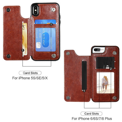 Business Wallet Cases For iPhone 13 Mini 11 12 Pro XS Max XR X Cover Retro Flip Leather Phone Case For iPhone 6S 6 7 8 Plus SE2