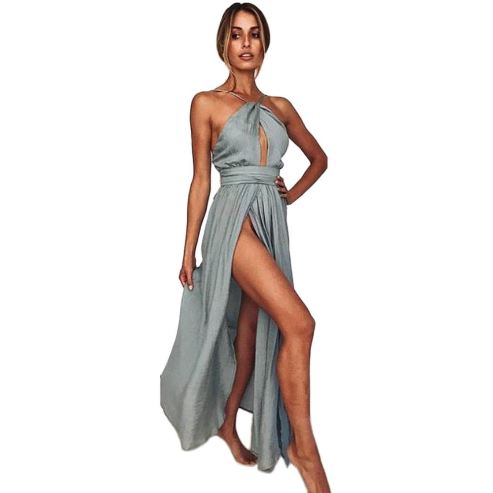 Fashion Summer Women Boho Long Dress Evening Party Casual Beach Dress Sundress Sexy