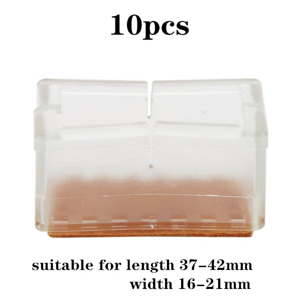 New 16pcs Transparent Silicone Chair Leg  Furniture Legs Caps Feet Pads Furniture Table Covers Floor Protector Glides Feet Caps