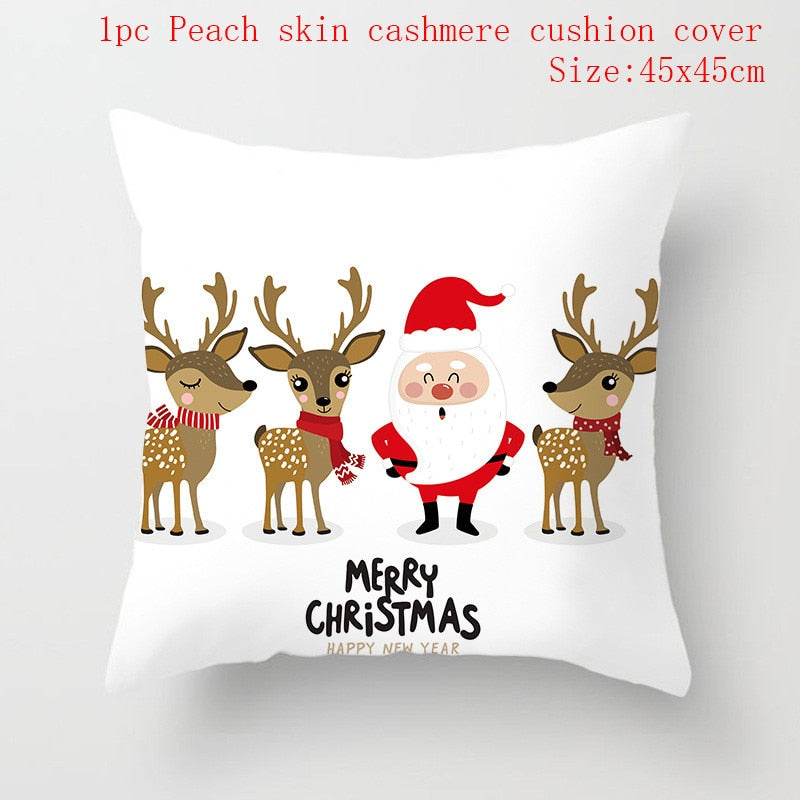 Christmas Cushion Cover 45*45 Red Merry Christmas Printed