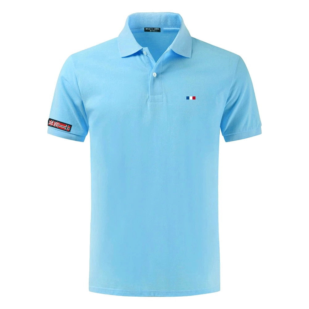 NEGIZBER New Man Polo Shirt Mens Casual Deer Embroidery Cotton Polo shirt Men Short Sleeve High Quantity polo men
