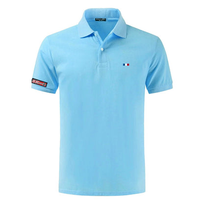 NEGIZBER New Man Polo Shirt Mens Casual Deer Embroidery Cotton Polo shirt Men Short Sleeve High Quantity polo men