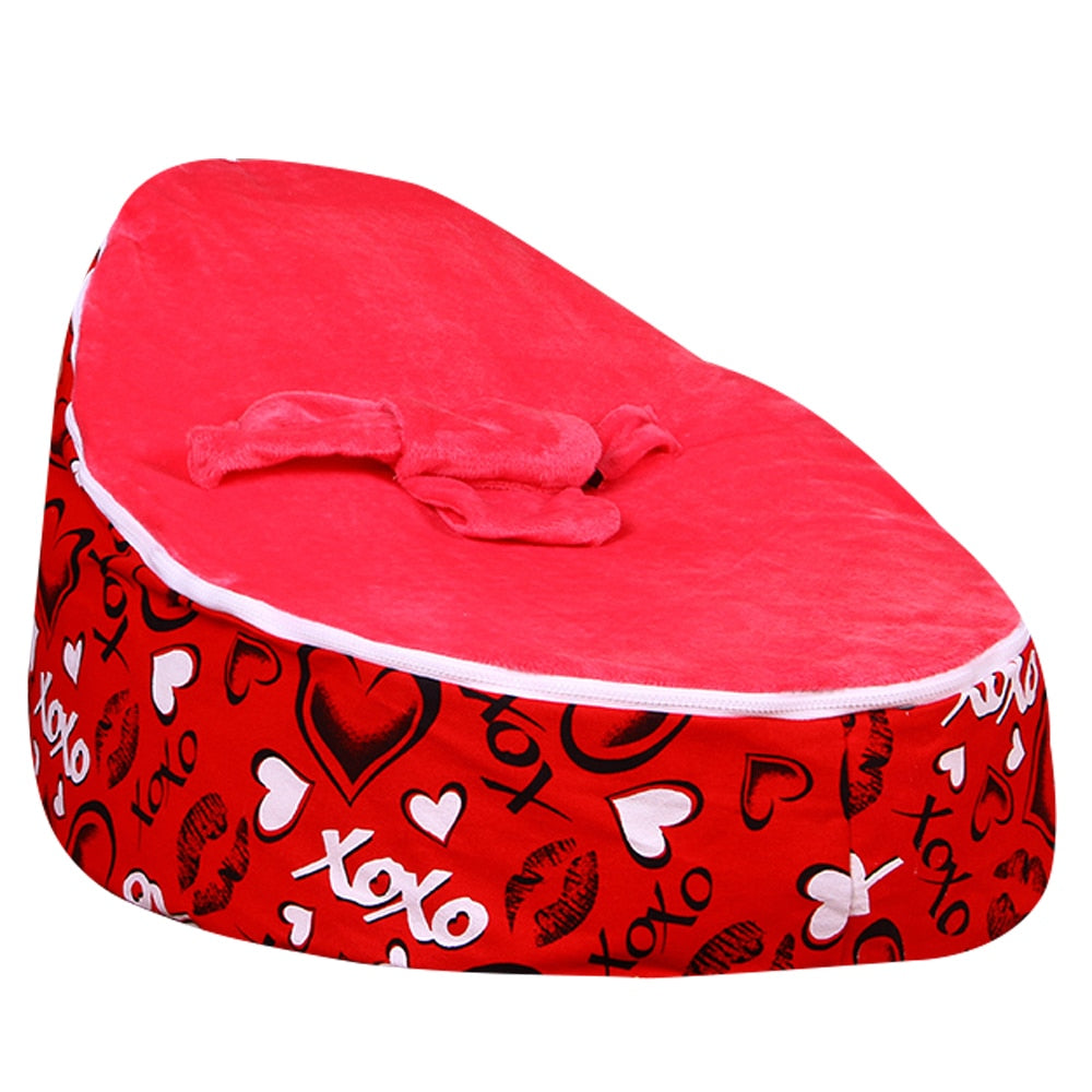 Levmoon Medium Ewha Print Bean Bag Chair Kids Bed For Sleeping Portable Folding