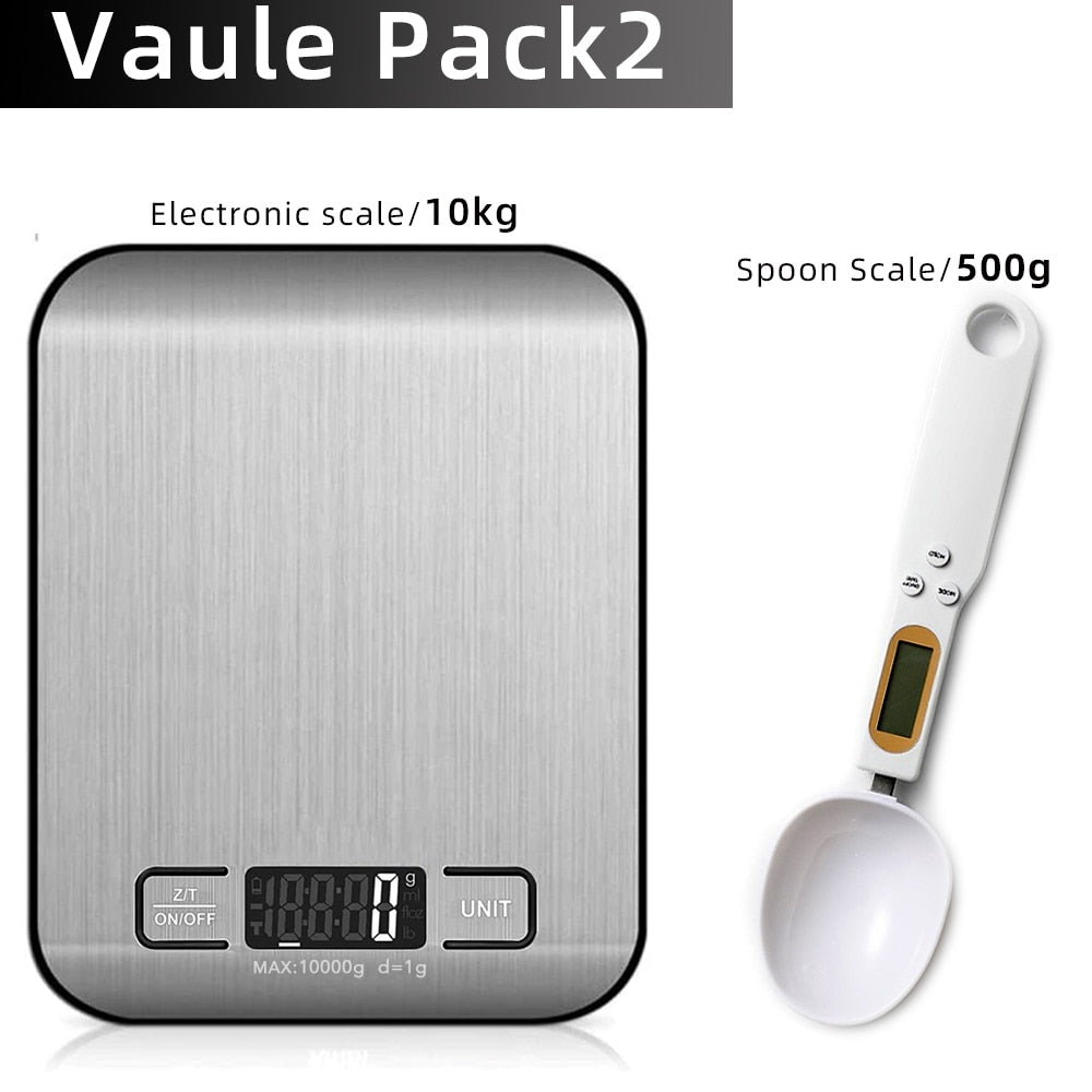 Digital Kitchen Scale, LCD Display 1g/0.1oz Precise Stainless Steel Food Scale - Shopy Max