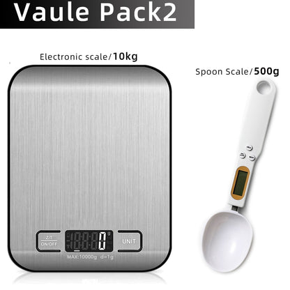 Digital Kitchen Scale, LCD Display 1g/0.1oz Precise Stainless Steel Food Scale - Shopy Max